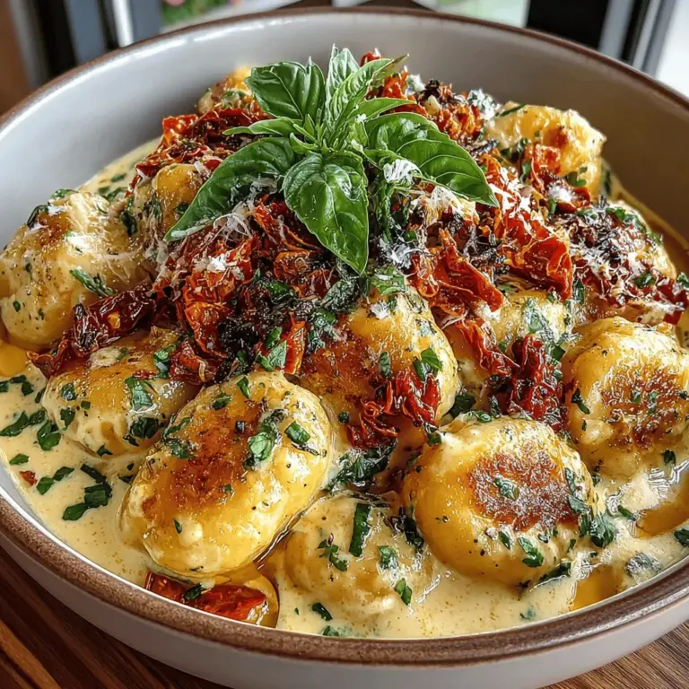 When it comes to comfort food that delights the palate and warms the heart, few dishes can rival Creamy Pesto Gnocchi with Sun-Dried Tomatoes. This dish combines the soft, pillowy texture of gnocchi with a rich, creamy pesto sauce that is elevated by the tangy sweetness of sun-dried tomatoes. The harmonious blend of flavors and textures makes this recipe not only a go-to for weeknight dinners but also a fantastic option for entertaining guests.