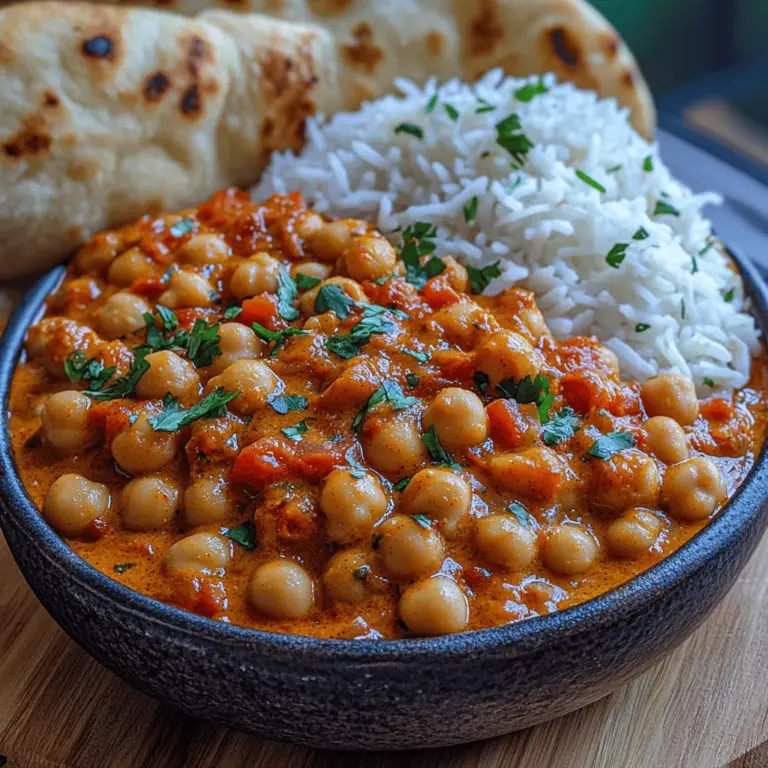 If you're on the lookout for a dish that marries rich flavors with comforting textures, look no further than Creamy Tikka Masala Chickpeas. This delightful plant-based recipe is not only a feast for the palate but also a nourishing option that caters to both vegan and vegetarian diets. As you dive into this recipe, you will find that it offers a hearty and satisfying meal that can be enjoyed any night of the week, making it a fantastic addition to your culinary repertoire.