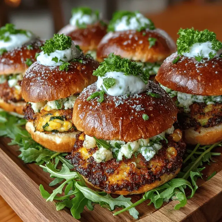 Sliders have taken the culinary world by storm, offering a delightful and adaptable option for both appetizers and main courses. These mini sandwiches pack a punch in terms of flavor, presentation, and versatility, making them perfect for any occasion—be it a family gathering, a sunny picnic, or a relaxed weeknight dinner. Among the myriad of slider options, Zucchini Corn and Feta Fritter Sliders stand out as a fresh and vibrant choice. This recipe celebrates the harmonious blend of zucchini, sweet corn, and creamy feta cheese, creating a dish that is not only delicious but also visually appealing.
