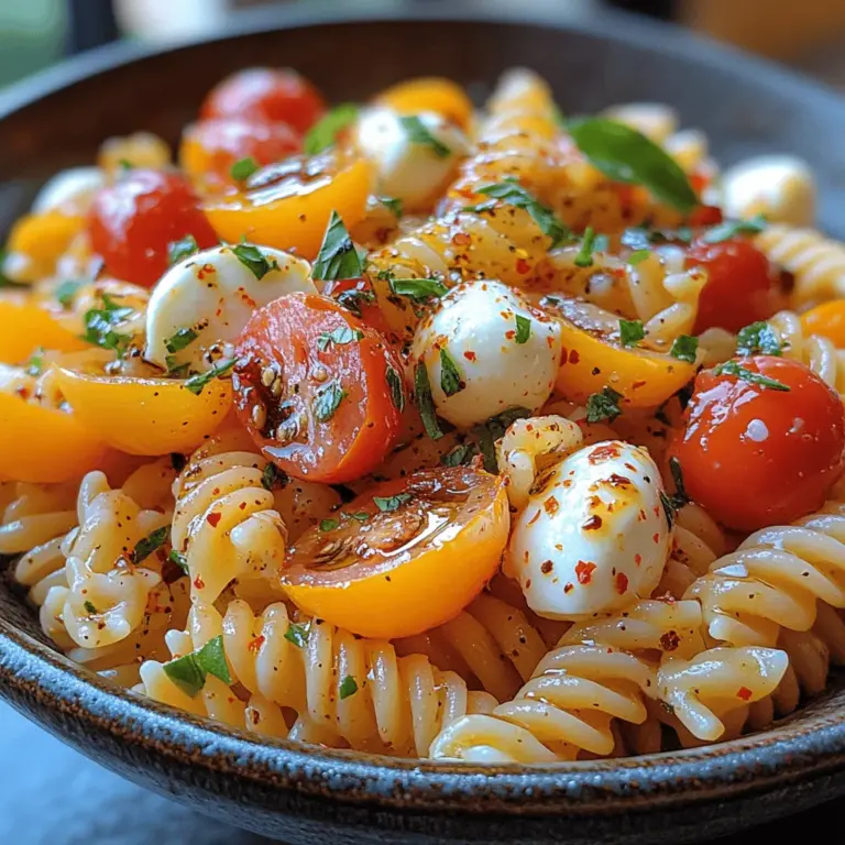 The Caprese salad is a timeless Italian classic, celebrated for its simplicity and vibrant flavors. Originating from the picturesque island of Capri, this dish combines fresh mozzarella, ripe tomatoes, and aromatic basil, drizzled with olive oil and balsamic vinegar. The harmony of these ingredients not only reflects the essence of Italian cuisine but also highlights the beauty of fresh, quality produce. Over the years, this beloved salad has inspired many culinary adaptations, one of which is the Fresh Caprese Pasta Salad. This modern twist takes the foundational elements of the traditional Caprese salad and incorporates them into a delightful pasta dish, perfect for any occasion.