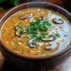 Silky Mushroom Delight Soup stands out as a comforting dish that captivates the palate with its rich, creamy texture and earthy flavors. This recipe is not just about nourishment; it’s an experience that transforms simple ingredients into a culinary masterpiece. With its velvety consistency and umami-packed essence, this soup has a unique appeal for home cooks and food enthusiasts alike. The beauty of Silky Mushroom Delight Soup lies in its ability to evoke warmth and comfort, making it an ideal choice for chilly evenings or when you simply need a bowl of something soothing.
