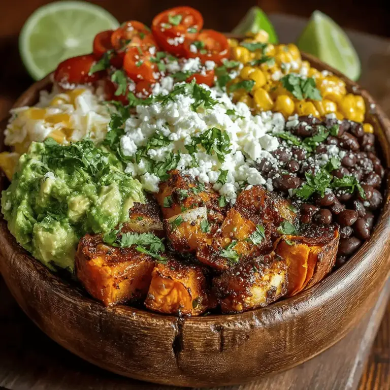 Tex-Mex cuisine, a vibrant fusion of Mexican and American culinary traditions, is celebrated for its bold flavors, fresh ingredients, and colorful presentations. Known for its unique blend of spices and hearty components, Tex-Mex offers dishes that are as satisfying as they are wholesome. One such dish, the Tex-Mex Sweet Potato & Corn Bowl, exemplifies this culinary style, combining the natural sweetness of roasted sweet potatoes with the crunch of fresh corn and a medley of spices. This dish not only tantalizes your taste buds but also delivers a powerful nutritional punch, making it a perfect choice for health-conscious eaters.