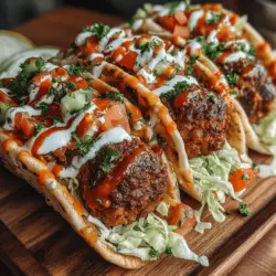 In the world of quick and satisfying meals, Spicy Sriracha Turkey Meatball Pitas stand out as a vibrant and flavorful option. This dish combines the lean protein of ground turkey with a kick of Sriracha, creating juicy meatballs that are perfect for stuffing into warm, fluffy pitas. Not only is this recipe easy to prepare, but it also offers a delightful balance of textures and flavors, making it an ideal choice for busy weeknights or casual gatherings.