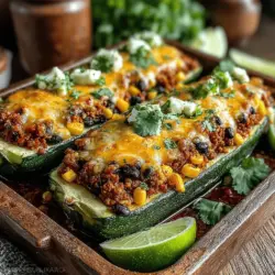 Zesty Zucchini Taco Boats