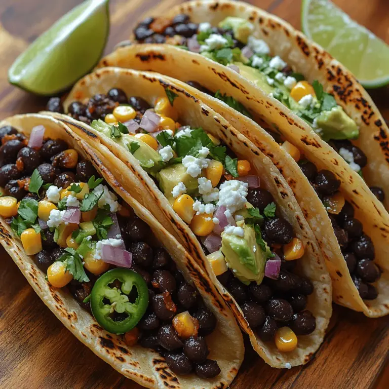 When it comes to tacos, the choice of tortillas is crucial as it can greatly influence the overall flavor and texture of the dish. Corn tortillas are the traditional choice for tacos, particularly in Mexican cuisine. They are made from masa harina, which gives them a distinct, slightly earthy flavor that beautifully complements the zesty filling of black beans and corn. Additionally, corn tortillas have a firmer texture that holds up well against moist ingredients.