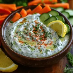 When it comes to bringing people together, few dishes are as universally loved as a good dip. Among the many choices out there, ranch dip holds a special place in the hearts of many. Originating from the American West in the 1950s, ranch dressing quickly became a staple, finding its way into salads, sandwiches, and, of course, as a dip for various snacks. However, as health consciousness continues to rise, so too does the demand for lighter alternatives. Enter the Zesty Greek Yogurt Ranch Dip, a fresh, tangy twist that marries the classic ranch flavor with the creamy, protein-packed goodness of Greek yogurt.