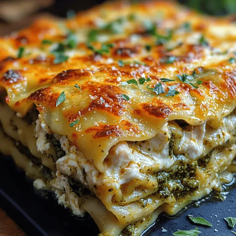 Lasagna is a dish that has earned its place in the hearts and homes of many families around the world. Its warm, layered goodness embodies comfort, making it a go-to meal for gatherings, special occasions, or simply a cozy night in. Traditional lasagna often features hearty meat sauces and rich cheeses, but what if you could elevate this beloved classic with a unique twist? Enter Creamy Pesto Chicken Lasagna—a delightful fusion of flavors that brings a fresh perspective to this timeless dish.