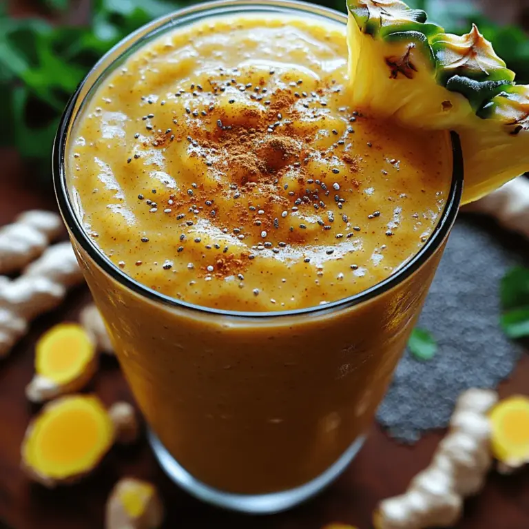 In recent years, smoothies have surged in popularity as a go-to option for health-conscious individuals. These vibrant concoctions not only provide a quick and convenient way to consume essential nutrients but also offer a multitude of flavor combinations that can cater to any palate. Among the myriad of smoothie recipes available, the Golden Turmeric Ginger Smoothie stands out for its striking color and impressive health benefits. This smoothie is not just a feast for the eyes; it’s a powerhouse of nutrition that can help you start your day on a refreshing note or provide a revitalizing afternoon boost.