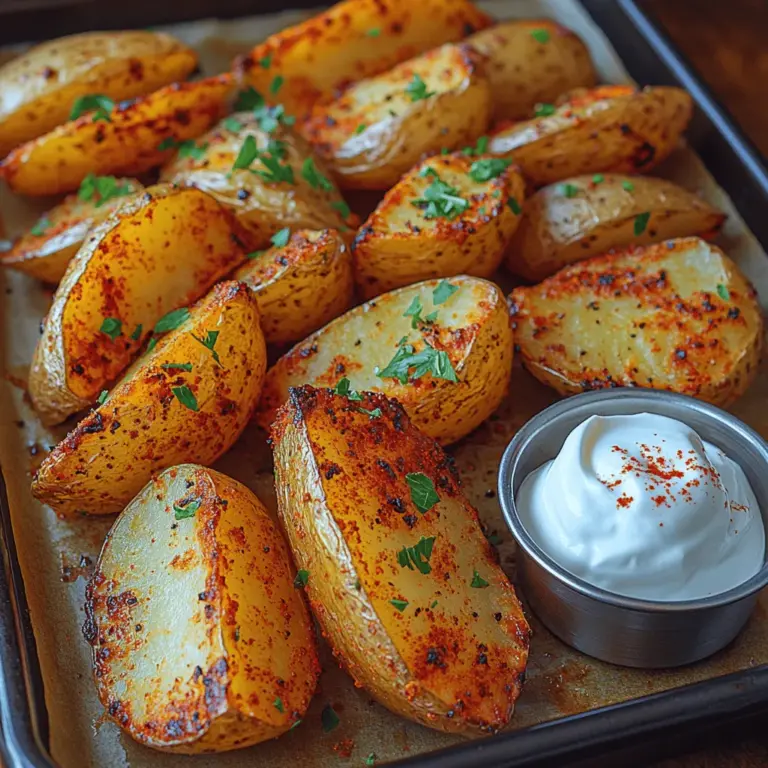 When it comes to comfort food, few dishes can compete with the irresistible allure of crispy potato wedges. The Spicy Delight Crispy Cajun Potato Wedges take this classic snack to a whole new level with their bold flavors and satisfying crunch. Perfectly seasoned and oven-baked to golden perfection, these wedges are not just a side dish; they are a culinary experience that can elevate any meal or serve as a delicious standalone snack. Whether you're hosting a game day party, preparing a family dinner, or simply craving a savory bite, these potato wedges are sure to please.