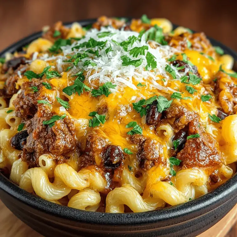In the realm of hearty and satisfying meals, few dishes can compete with the warm embrace of a bowl of chili cheese macaroni. This Cheesy Comfort Bowl combines the richness of macaroni and cheese with the zesty, robust flavors of chili, creating a dish that is not only delicious but also deeply comforting. Ideal for family dinners or cozy nights in, this recipe is designed to bring people together around the table, making any meal feel special.