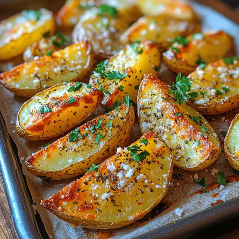 Potato wedges have long been a beloved side dish, gracing tables in homes and restaurants alike. Their appeal lies in their satisfying texture and the endless possibilities for seasoning. When prepared correctly, potato wedges can be crispy on the outside and fluffy on the inside, making them a perfect accompaniment to a variety of main courses or even a delightful snack on their own. This recipe for Crispy Herb Roasted Potato Wedges takes the classic side dish to the next level by incorporating a blend of herbs and spices, ensuring that each bite is packed with flavor.