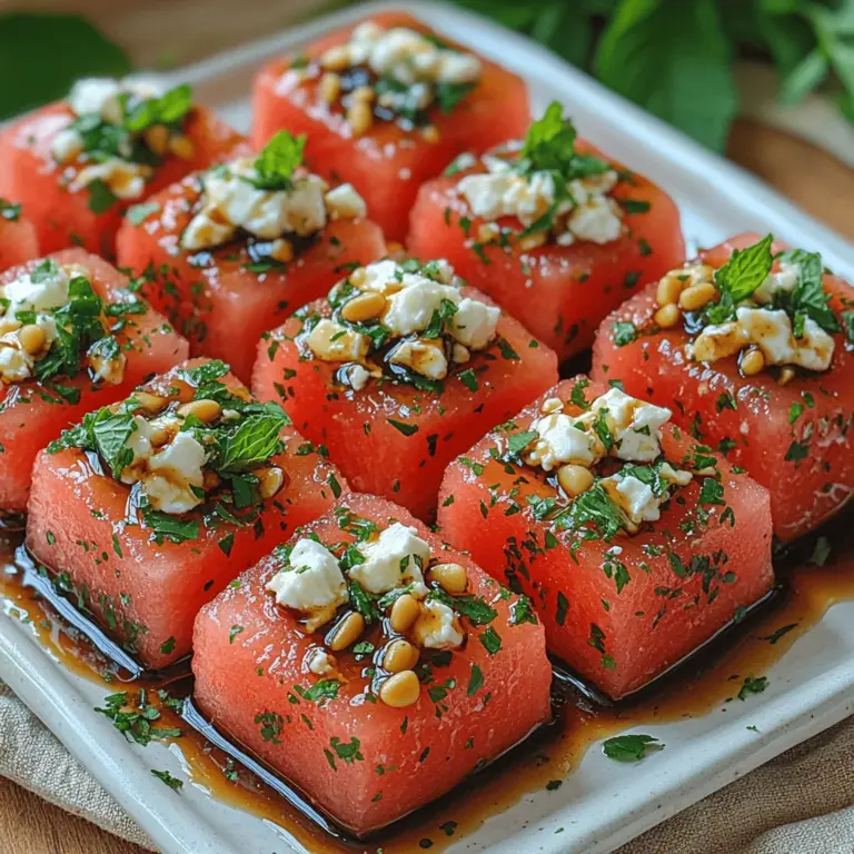 As the summer heat rises, so does the craving for light and refreshing dishes that not only tantalize the taste buds but also provide a burst of hydration. One such delightful treat is the Refreshing Watermelon Feta Bites, a recipe that perfectly balances sweet and savory flavors. This dish has gained popularity for its vibrant colors and ease of preparation, making it an ideal addition to picnics, barbecues, and summer parties.