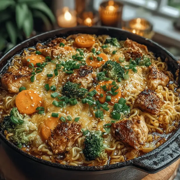 In the realm of comfort food, few dishes capture the heart quite like a well-crafted bake. The Ginger Teriyaki Chicken Ramen Bake stands out as a delightful fusion of flavors that brings together the savory notes of teriyaki sauce with the warmth of ginger and the satisfying texture of tender chicken. This dish not only tantalizes the taste buds but also offers a wholesome, one-pan meal that simplifies weeknight cooking. As more home cooks seek to create meals that are both delicious and convenient, this recipe has gained popularity, appealing to families and individuals alike.