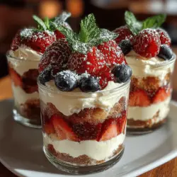 To truly appreciate the Berry Mascarpone Trifle Cups, it’s essential to understand the key ingredients that contribute to its delightful flavor and texture. Each component plays a crucial role, ensuring that the final dessert is a harmonious blend of taste and presentation.