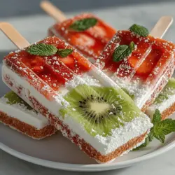 As summer days stretch longer and temperatures rise, the quest for cool and refreshing treats becomes a delightful priority. Among the numerous options available, homemade popsicles stand out as a favorite for their ability to combine fun, flavor, and nutrition. Enter the Frosty Strawberry Kiwi Delight Pops, a vibrant and invigorating recipe that not only quenches your thirst but also delights your taste buds with the perfect blend of sweetness and tang.
