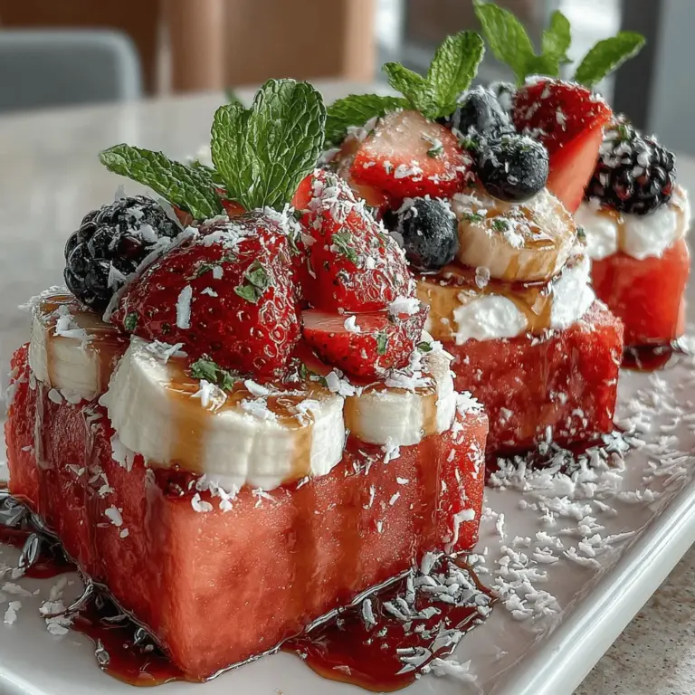 As the summer sun begins to shine down, the search for refreshing and light dessert options becomes a priority for many. Enter the Watermelon Pizza Delight—a unique and playful take on traditional pizza that swaps out the dough for a juicy slice of watermelon. This innovative recipe is not only visually stunning but also offers a symphony of flavors and textures that are sure to delight both kids and adults alike. It embodies the essence of summer; fresh, vibrant, and utterly satisfying.