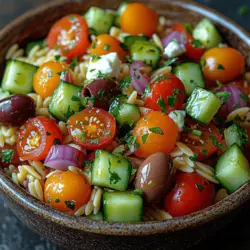 Refreshing Chilled Mediterranean Orzo Salad
