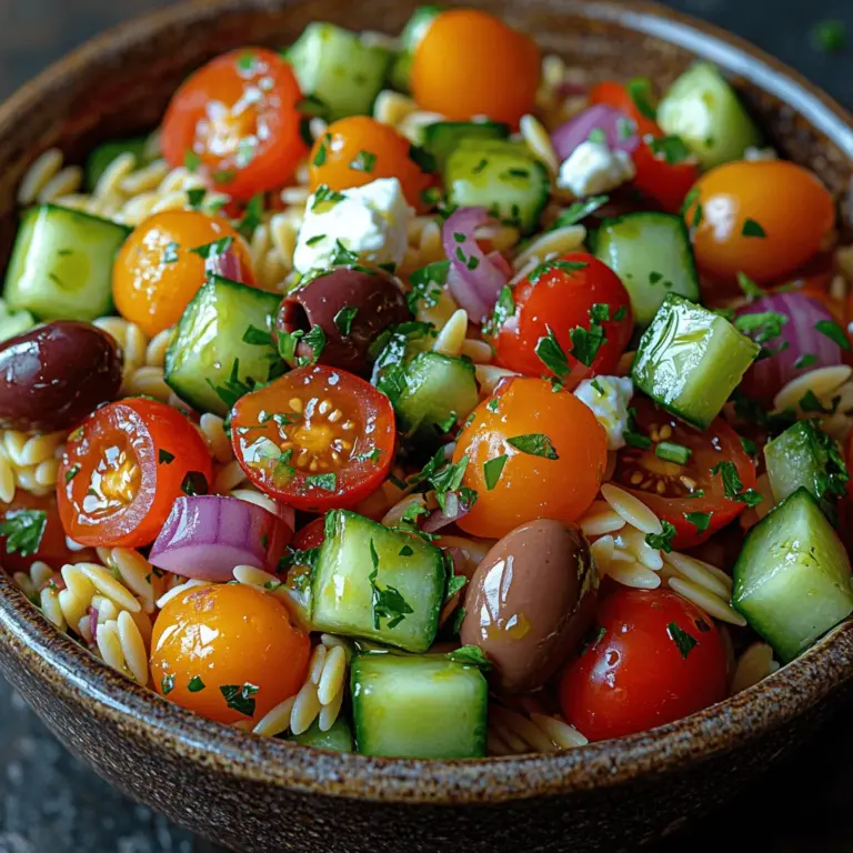 Mediterranean cuisine is renowned for its vibrant flavors, fresh ingredients, and health benefits. Characterized by an abundance of vegetables, whole grains, and healthy fats, this culinary tradition promotes a balanced diet that can lead to improved heart health and overall well-being. One standout dish that embodies these principles is the orzo salad, a refreshing option perfect for warm weather gatherings, picnics, or light lunches.