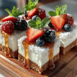 When the sun blazes high and the temperature climbs, there's nothing more satisfying than indulging in a refreshing dessert that not only tantalizes your taste buds but also nourishes your body. Enter the Tropical Berry Bliss: Frozen Coconut Berry Squares—a delightful fusion of creamy coconut, vibrant mixed berries, and tangy Greek yogurt that offers a blissful escape to a tropical paradise. These squares are not just a treat; they are a celebration of flavors and health, making them the perfect addition to any summer gathering, picnic, or simply a warm afternoon at home.