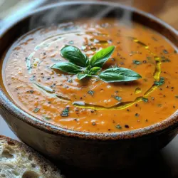 Creamy roasted red pepper soup is not just a dish; it is a delightful experience that captivates your senses with its vibrant colors and rich flavors. Originating from Mediterranean cuisine, this soup is a celebration of roasted vegetables that seamlessly blend into a smooth, creamy texture. The combination of sweet roasted red peppers and aromatic spices makes this soup a comforting and satisfying dish, perfect for any season. Whether you’re looking for a cozy meal on a chilly evening or a light, refreshing starter for a summer gathering, this soup fits the bill.