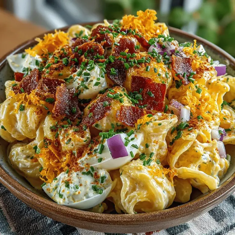 When the sun shines bright and summer beckons, pasta salads emerge as the quintessential dish for picnics, barbecues, and family gatherings. Their versatility allows for a plethora of ingredients, making them a favorite among home cooks and food enthusiasts alike. One standout variant that elevates the traditional pasta salad is the Deviled Egg Pasta Salad Delight. This delightful recipe ingeniously combines the creamy, tangy essence of deviled eggs with the satisfying bite of your favorite pasta, creating a dish that is both familiar and refreshingly unique.