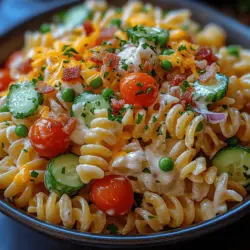 Apple cider vinegar is a key ingredient in our Creamy Ranch Pasta Salad Delight, contributing to the dish’s flavor profile in a remarkable way. This tangy vinegar not only helps to balance the creaminess of the ranch dressing but also brings a zesty brightness that enhances the overall taste. The acidity from the vinegar cuts through the richness, preventing the salad from feeling heavy and ensuring each bite remains refreshing.