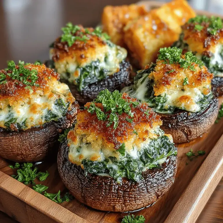 When it comes to appetizers, the right choice can set the tone for your entire meal, offering a tantalizing preview of what’s to come. Among the plethora of options, Savory Spinach Parmesan Stuffed Mushrooms stand out as a delightful and healthy choice. This dish not only captivates the palate with its rich flavors but also brings a nutritious twist to traditional appetizers. With a perfect balance of earthy mushrooms, vibrant spinach, and creamy cheeses, these stuffed mushrooms are sure to impress both health-conscious diners and those simply seeking a delicious bite.