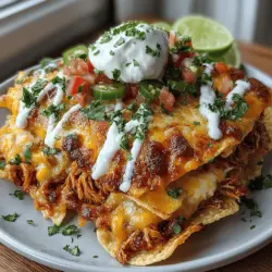 Spicy Baked Fajita Chicken Nachos are the ultimate fusion dish, marrying the classic appeal of nachos with the bold and zesty flavors of fajitas. Whether you're hosting a gathering, enjoying a game night with friends, or simply looking for a satisfying weeknight dinner, this recipe is sure to delight. Imagine crispy tortilla chips piled high with tender, spicy chicken, vibrant vegetables, and an indulgent layer of melted cheese. Each bite offers a tantalizing combination of textures and flavors, making these nachos not just a meal, but an experience.