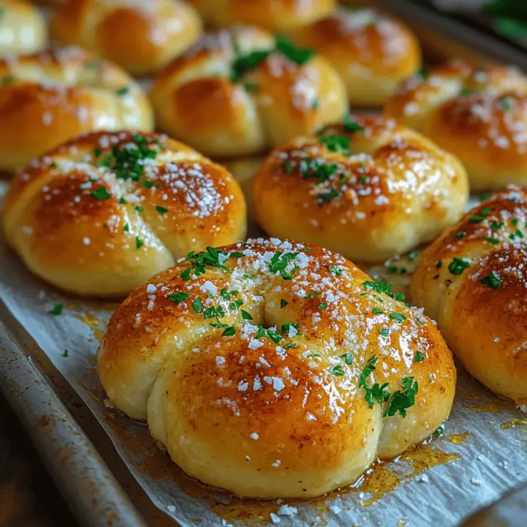 There’s something undeniably enchanting about the aroma of freshly baked bread wafting through your kitchen. The very act of baking bread has a special way of transforming a house into a home, filling it with warmth and comfort. Among the myriad of bread recipes that exist, few can match the delightful combination of flavors and textures found in Toasty Garlic Knotted Rolls. These rolls are not just a side dish; they are an experience—soft, fluffy, and infused with the irresistible essence of garlic and aromatic herbs.