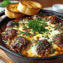 If you’re searching for the ultimate comfort food that brings warmth and satisfaction to any gathering, look no further than the Savory Herbed Garlic Bread Meatball Bake. This dish combines the heartiness of flavorful meatballs, the rich and tangy goodness of marinara sauce, and the delightful crunch of garlic bread, creating a symphony of tastes and textures that is sure to please any palate.