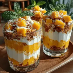 When the sun is shining bright and the temperatures are soaring, nothing beats the allure of a refreshing dessert. Enter the Tropical Bliss Mango Parfaits, a delightful no-bake treat that perfectly captures the essence of summer in every spoonful. This dessert not only tantalizes your taste buds with vibrant flavors but also showcases the simplicity of preparation, making it an ideal choice for anyone looking to whip up something delightful without the fuss of baking.