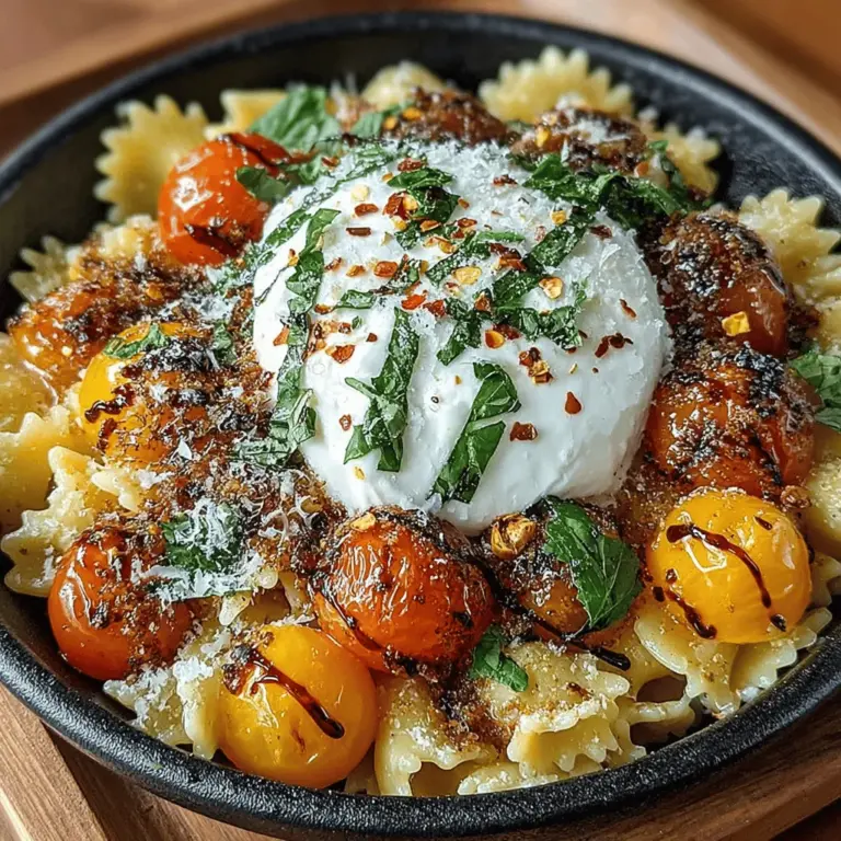 When it comes to simple yet exquisite dishes, few can rival the charm of Cherry Tomato Burrata Bliss. This delightful recipe brings together the freshness of cherry tomatoes, the creaminess of burrata cheese, and the aromatic allure of basil, all tossed with perfectly cooked pasta. The resulting dish is a celebration of flavors and textures that is not only pleasing to the palate but also visually stunning.