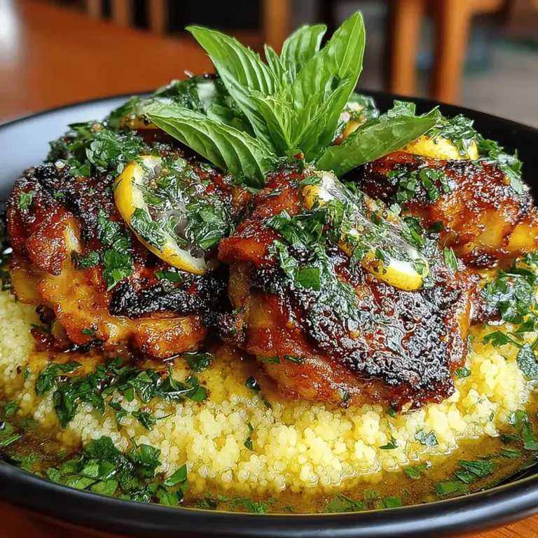 In the realm of culinary delights, few dishes manage to capture the essence of freshness and flavor quite like Zesty Lemon Basil Couscous with Herb-Roasted Chicken. This dish is a vibrant celebration of bright citrus notes, aromatic herbs, and hearty protein, making it an ideal choice for a wide array of occasions—whether you’re hosting a summer gathering, enjoying a weeknight family dinner, or preparing a meal prep for the week ahead. With its delightful combination of zesty lemon and fragrant basil, paired with succulent herb-roasted chicken, this recipe embodies a harmonious balance of flavors that will tantalize your taste buds.