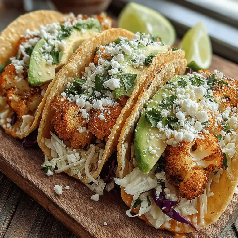 In recent years, there has been a remarkable shift towards plant-based eating, driven by a growing awareness of health, environmental sustainability, and ethical considerations. As more individuals embrace vegetarian and vegan diets, the culinary landscape is evolving to accommodate these preferences. One dish that has gained notable attention in this movement is the Golden Roasted Cauliflower Taco. This recipe not only showcases the versatility of cauliflower but also offers a delectable option that satisfies both plant-based enthusiasts and taco lovers alike.