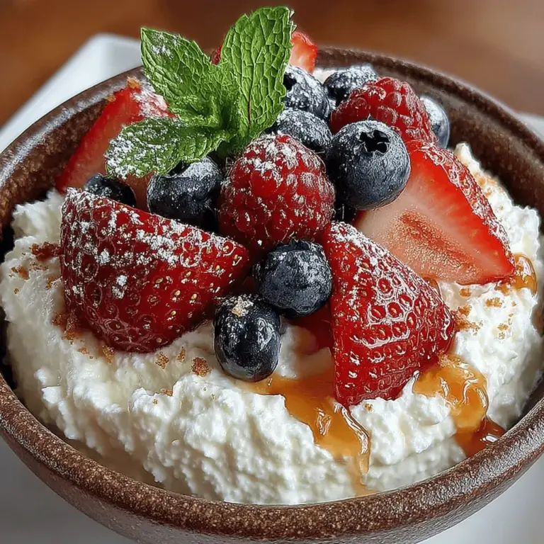 When it comes to desserts that are both light and satisfying, few can rival the charm of whipped lemon ricotta with fresh berries. This delightful dish is a celebration of simplicity and freshness, making it an ideal choice for any season. Whether you are hosting a casual gathering with friends, planning a romantic dinner for two, or looking for a show-stopping finale to a festive meal, this dessert fits the bill perfectly. Its creamy texture, bright flavors, and vibrant colors come together to create a dish that is not only delicious but also visually appealing.