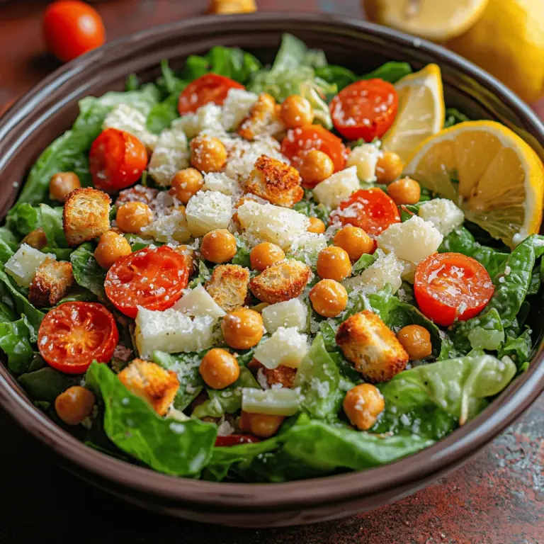 In the world of salads, few dishes hold the same level of acclaim as the Caesar salad. It has become a staple in restaurants and homes alike, celebrated for its rich flavors and satisfying textures. However, as dietary preferences evolve and more people turn to plant-based options, the quest for healthy and delicious alternatives has given rise to innovative recipes. One such creation is the Crispy Chickpea Caesar Salad—a dish that not only pays homage to the classic Caesar salad but also infuses it with the nutritional power of chickpeas.