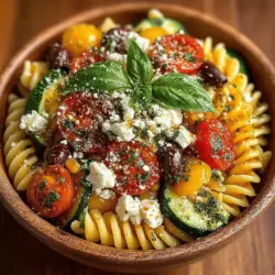 Chilled Mediterranean Pasta Symphony: A Flavorful Journey