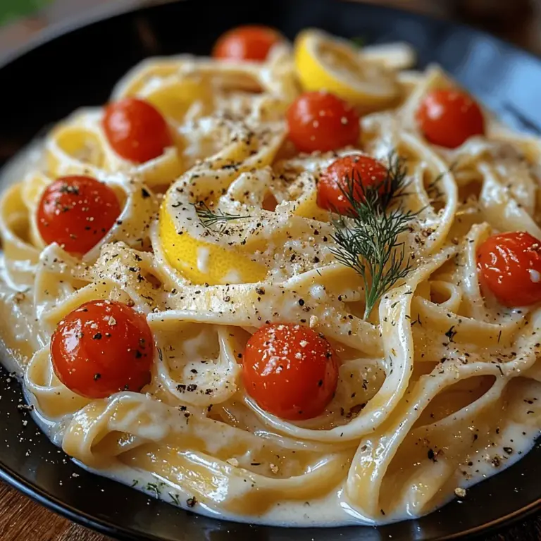 If you're searching for a dish that perfectly embodies the essence of summer while remaining comforting and satisfying, look no further than Lemony Delight: Creamy Lemon Dill Pasta. This refreshing pasta recipe highlights the vibrant flavors of zesty lemon and fragrant dill, all enveloped in a rich, creamy sauce. It’s an ideal choice for summer dinners, family gatherings, or even a quick weeknight meal when you want something delicious yet uncomplicated.