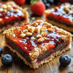 The Berry Burst Chia Jam Bars are a delicious and nutritious treat that has gained popularity across various cultures, especially among health-conscious individuals seeking a sweet yet wholesome snack. This recipe is rooted in the concept of utilizing natural ingredients to create flavors that are both vibrant and satisfying. The combination of chia seeds and fresh berries not only provides a burst of flavor but also offers a host of health benefits, making these bars a perfect addition to any diet.