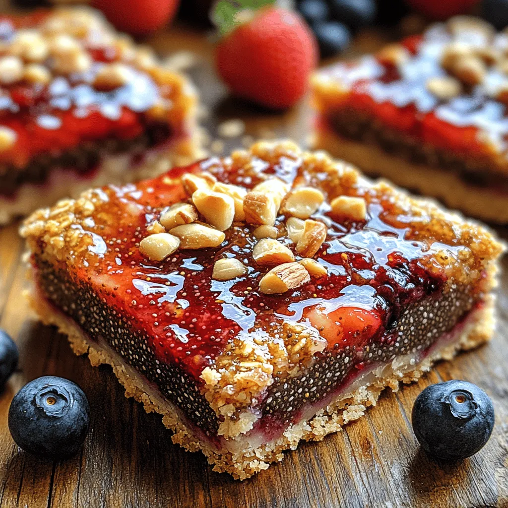 The Berry Burst Chia Jam Bars are a delicious and nutritious treat that has gained popularity across various cultures, especially among health-conscious individuals seeking a sweet yet wholesome snack. This recipe is rooted in the concept of utilizing natural ingredients to create flavors that are both vibrant and satisfying. The combination of chia seeds and fresh berries not only provides a burst of flavor but also offers a host of health benefits, making these bars a perfect addition to any diet.