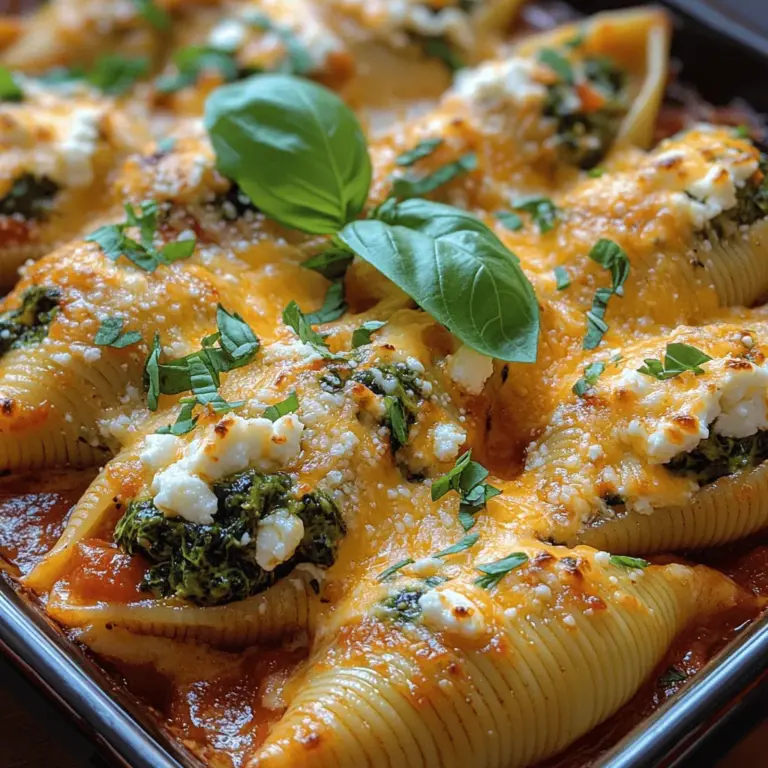 Stuffed pasta dishes have a long-standing place in culinary traditions around the world, adored for their comforting flavors and the ability to be customized to suit various tastes and dietary requirements. Among these delightful offerings, Spinach & Feta Stuffed Shells stand out as a vibrant and health-conscious option that delivers both satisfaction and nutrition. This dish not only satisfies the cravings for a hearty meal but also incorporates nutrient-rich ingredients, making it a favorite for families and food enthusiasts alike.