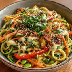 Cold Peanut Sesame Zoodles Recipe