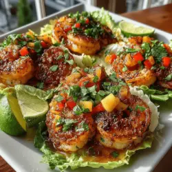 Tropical Shrimp Fiesta Lettuce Wraps: A Flavorful Delight