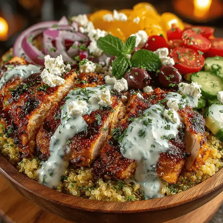 If you're on the hunt for a vibrant and healthy meal that bursts with flavor, look no further than Zesty Greek Chicken Bowls with Tzatziki. This dish draws inspiration from the sun-kissed shores of the Mediterranean, where fresh ingredients and bold flavors reign supreme. The combination of marinated chicken, crisp vegetables, and the creamy tang of tzatziki creates a culinary experience that is not only satisfying but also nourishing.