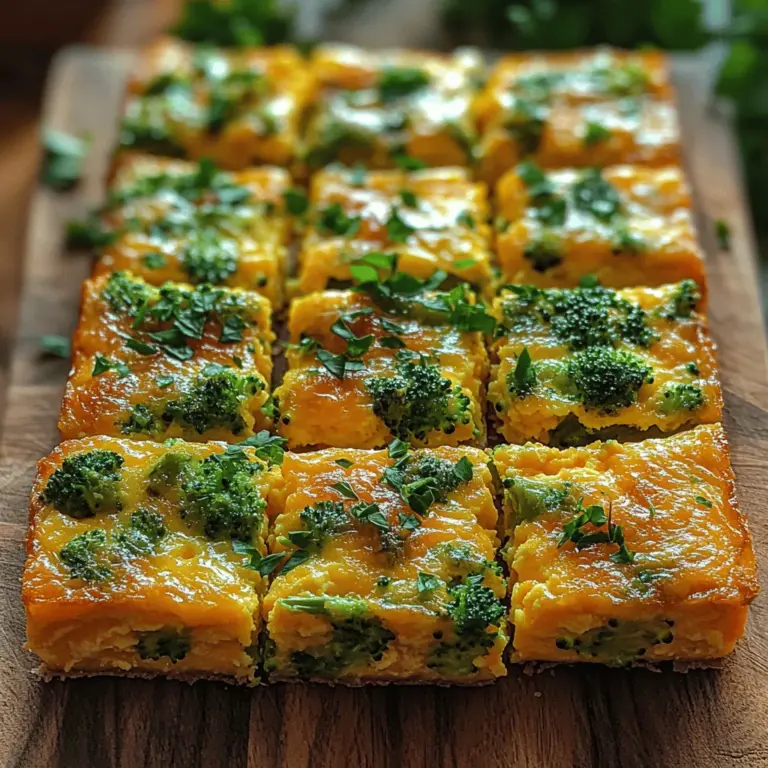 When it comes to creating the perfect Cheddar Broccoli Egg Bake Squares, the baking temperature and time are crucial elements that can greatly affect the final product. Preheat your oven to 350°F (175°C). This moderate temperature allows the eggs to set evenly while ensuring that the broccoli retains its vibrant color and nutrients.