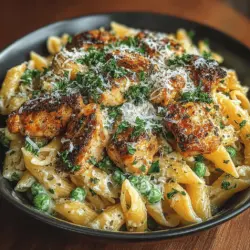 When it comes to comforting meals that are both delicious and easy to prepare, few dishes can rival the creamy chicken and pea pasta delight. This recipe perfectly balances the savory flavor of tender chicken with the sweet pop of peas, all enveloped in a rich, creamy sauce that clings to every bite of pasta. The dish is not only a feast for the taste buds but also a visual delight, with its vibrant green peas contrasting beautifully against the creamy backdrop.