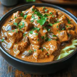 Comfort food holds a special place in the hearts of many home cooks and families alike. It evokes feelings of warmth, nostalgia, and satisfaction, often reminding us of cherished moments spent around the dining table. Among the myriad of comfort foods, beef stroganoff stands out as a quintessential dish that combines tender meat with a creamy sauce, served over a bed of noodles or rice. This Cozy Slow Cooker Creamy Beef Stroganoff is not just a meal; it’s an experience that brings families together, making it the perfect choice for family dinners or gatherings with friends.