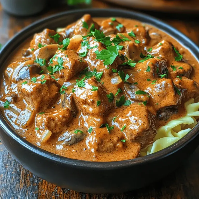 Comfort food holds a special place in the hearts of many home cooks and families alike. It evokes feelings of warmth, nostalgia, and satisfaction, often reminding us of cherished moments spent around the dining table. Among the myriad of comfort foods, beef stroganoff stands out as a quintessential dish that combines tender meat with a creamy sauce, served over a bed of noodles or rice. This Cozy Slow Cooker Creamy Beef Stroganoff is not just a meal; it’s an experience that brings families together, making it the perfect choice for family dinners or gatherings with friends.