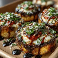 Mini Eggplant Mozzarella Melts are a delightful fusion of flavors and textures that make for an irresistible appetizer or side dish. This recipe perfectly captures the essence of Italian cuisine, combining savory eggplants with creamy fresh mozzarella, zesty marinara sauce, and aromatic basil. Not only is this dish a feast for the taste buds, but it is also a healthy option, making it ideal for gatherings, dinner parties, or a cozy night in.