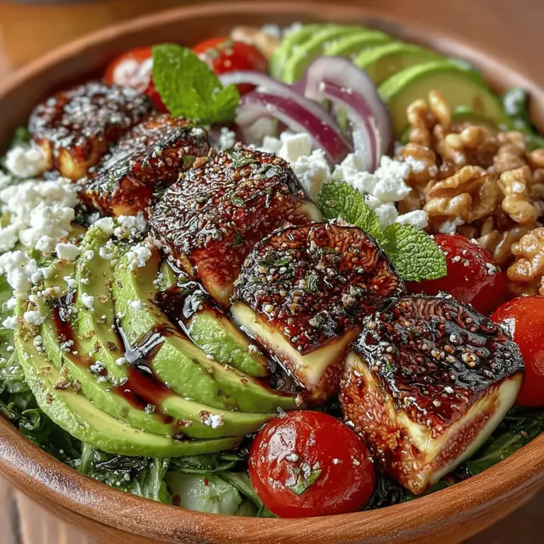 Introducing the Fig-tastic Salad Bowl, a vibrant and nutritious dish that brings together the sweet richness of fresh figs and the crispness of mixed greens. This salad is not just a feast for the eyes, but it also serves as a powerhouse of health benefits, making it an ideal choice for anyone looking to enhance their diet with delicious, wholesome ingredients. Whether you choose to enjoy it as a refreshing side dish or a satisfying main course, the Fig-tastic Salad Bowl is perfect for any occasion.